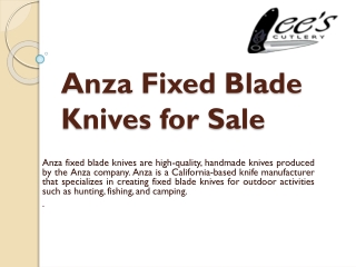 Anza Fixed Blade Knives for Sale-2