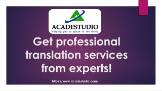 Get professional translation services from experts!