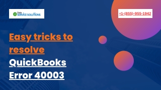 How to resolve QuickBooks Error 40003
