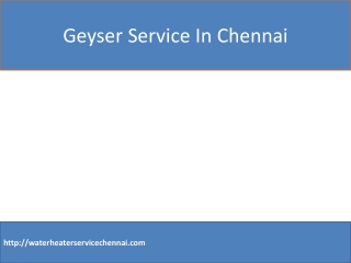 Water Heater Service Centre In Chennai