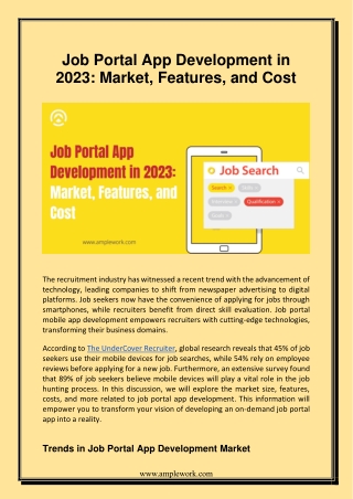 Job Portal App Development in 2023: Market, Features, and Cost