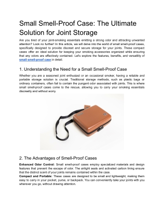 Small Smell-Proof Case_ The Ultimate Solution for Joint Storage
