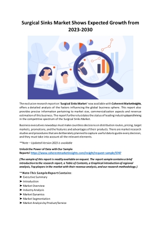 Surgical Sinks Market Shows Expected Growth from 2023-2030 |  CMI