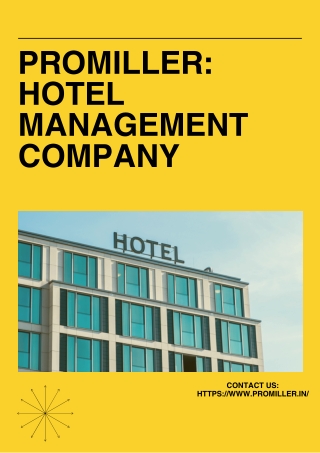 ProMiller- Hotel Management Company