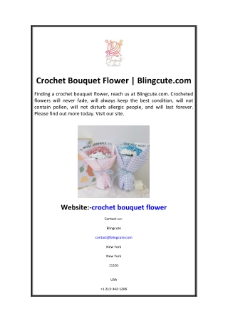 Crochet Bouquet Flower  Blingcute.com
