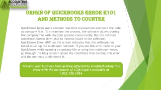 A Quick Troubleshooting Guide To Resolve QuickBooks Error H101