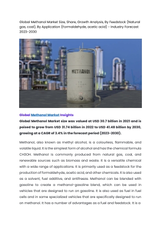 Global Methanol Market