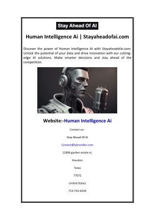 Human Intelligence Ai Stayaheadofai.com