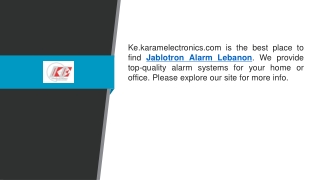 Jablotron Alarm Lebanon Ke.karamelectronics.com