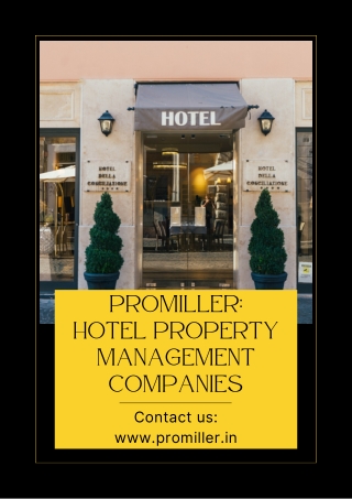 ProMiller- Hotel Property Management Companies