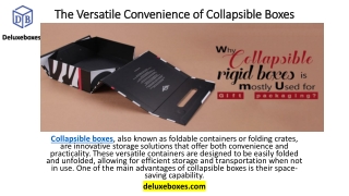 The Versatile Convenience of Collapsible Boxes