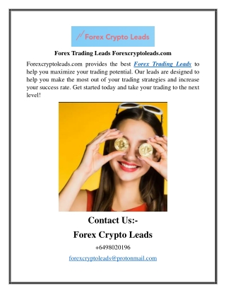 Forex Trading Leads Forexcryptoleads