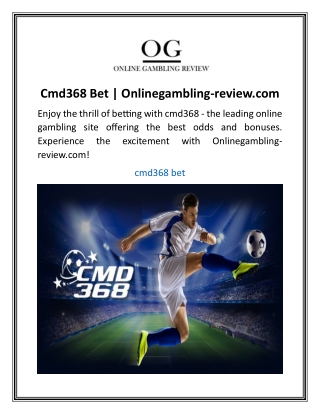 Cmd368 Bet  Onlinegambling-review.com