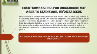 Here are easy methods to fix QuickBooks Not able to send Email invoices Issue