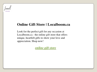 Online Gift Store Localboom.ca