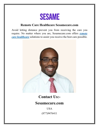 Remote Care Healthcare Sesamecare