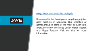 Mega Joker Slots Machine Malaysia 3wemy.net