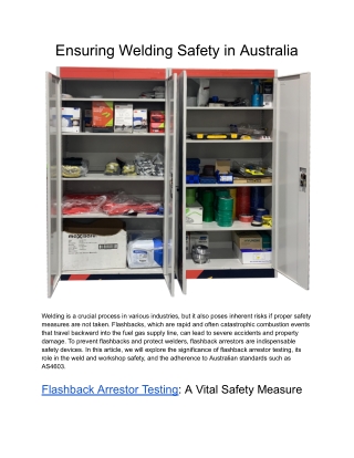 Ensuring Welding Safety in Australia