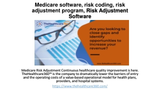 Medicare software, risk coding, risk adjustment, Advanced Healthcare Analytics