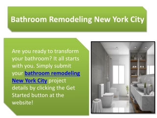 Bathroom Remodeling New York City