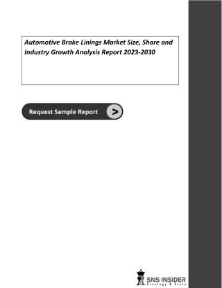 Automotive Brake Linings Market Size Report 2023-2030