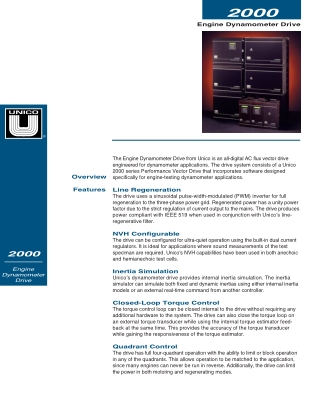 Engine Dynamometer Drive  EV Motor Dynamometer Testing | Unico