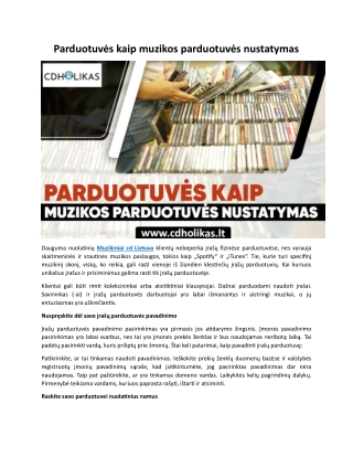 Parduotuvės kaip muzikos parduotuvės nustatymas