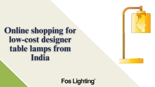 Online shopping for low-cost designer table lamps from India