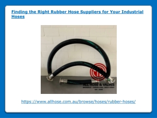 Finding the Right Rubber Hose Suppliers for Your Industrial Hoses