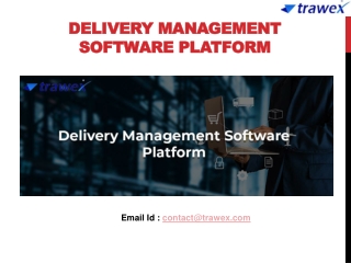 Delivery Management Software Platform