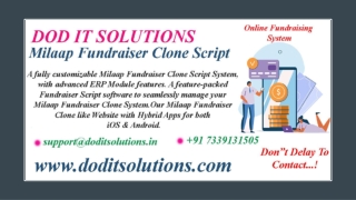 Milaap Fundraiser Clone Script - DOD IT SOLUTIONS