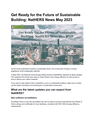 Get Ready for the Future of Sustainable Building_ NatHERS News May 2023