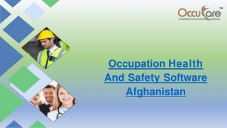 Occupation Health And Safety Software in Afghanistan