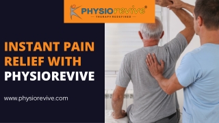 Instant pain relief with Physiotherapist in Vasant Kunj Physiorevive