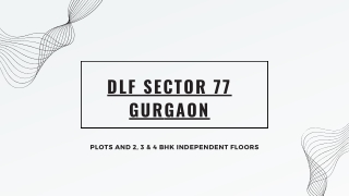 DLF Plots and Independent Floors Sector 77 Gurgaon - PDF