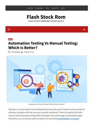 Automation Testing Vs Manual Testing Which Is Better