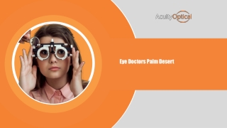 Rely On Top Eye Doctors Palm Desert For Best Eye Care