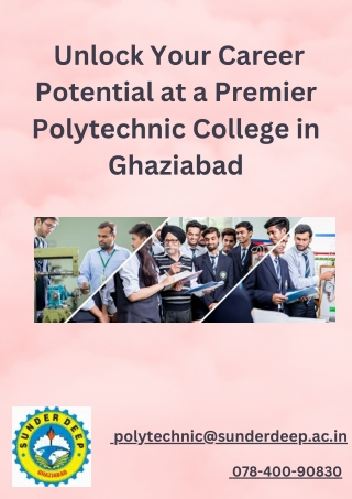 Unlock Your Career Potential at a Premier Polytechnic College in Ghaziabad