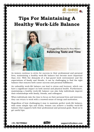 Tips For Maintaining A Healthy Work-Life Balance