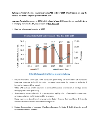 UAE Online Insurance Industry Outlook to 2024