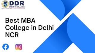 Best MBA College in Delhi NCR