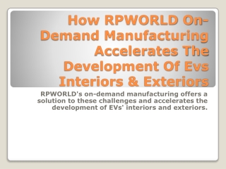 How RPWORLD On-Demand Manufacturing