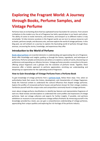 Embrace Sustainability with Eco-Friendly Green Perfume: A Fragrance Choice for a