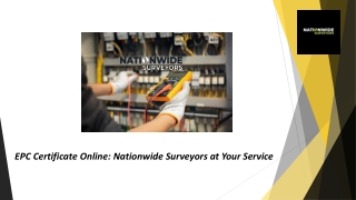 EPC Certificate Online Nationwide Surveyors at Your Service