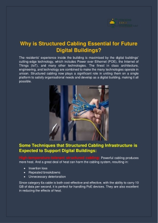 Why is Structured Cabling Essential for Future Digital Buildings