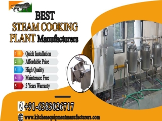 Steam Cooking Plant Manufacturers Chennai, Tamil Nadu, Namakkal, Salem, Thanjavur, India