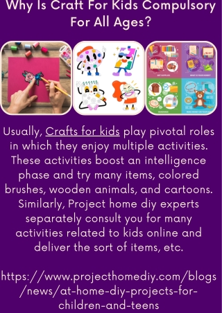 Why Is Craft For Kids Compulsory For All Ages