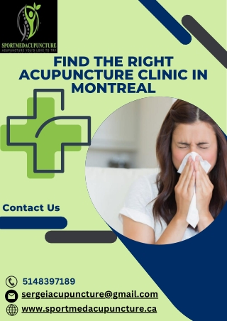 Find the Right Acupuncture Clinic in Montreal