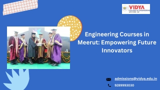 Engineering Courses in Meerut: Empowering Future Innovators