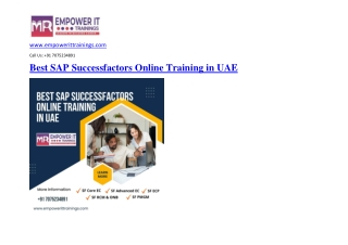 Best SAP SuccessFactors Online training in UAE